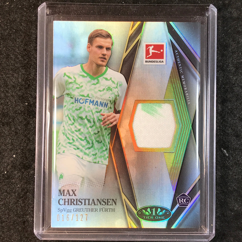 2021-22 Bundesliga Tier One MAX CHRISTIANSEN Tier One Rookie Jersey Relic 16/127