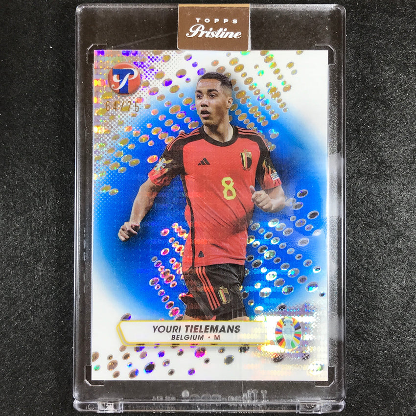 2023 Topps Pristine Road to Euro YOURI TIELEMANS Pristine Blue 64/75 #12