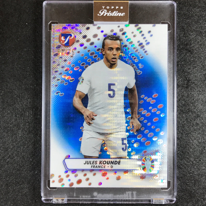 2023 Topps Pristine Road to Euro JULES KOUNDE Pristine Blue 62/75 #50
