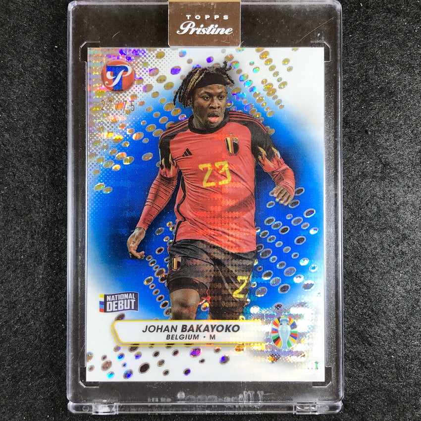 2023 Topps Pristine Road to Euro JOHAN BAKAYOKO Pristine Blue 27/75 No. 99