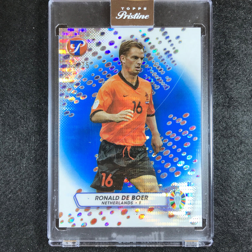 2023 Topps Pristine Road to Euro RONALD DE BOER Pristine Blue 73/75 #116