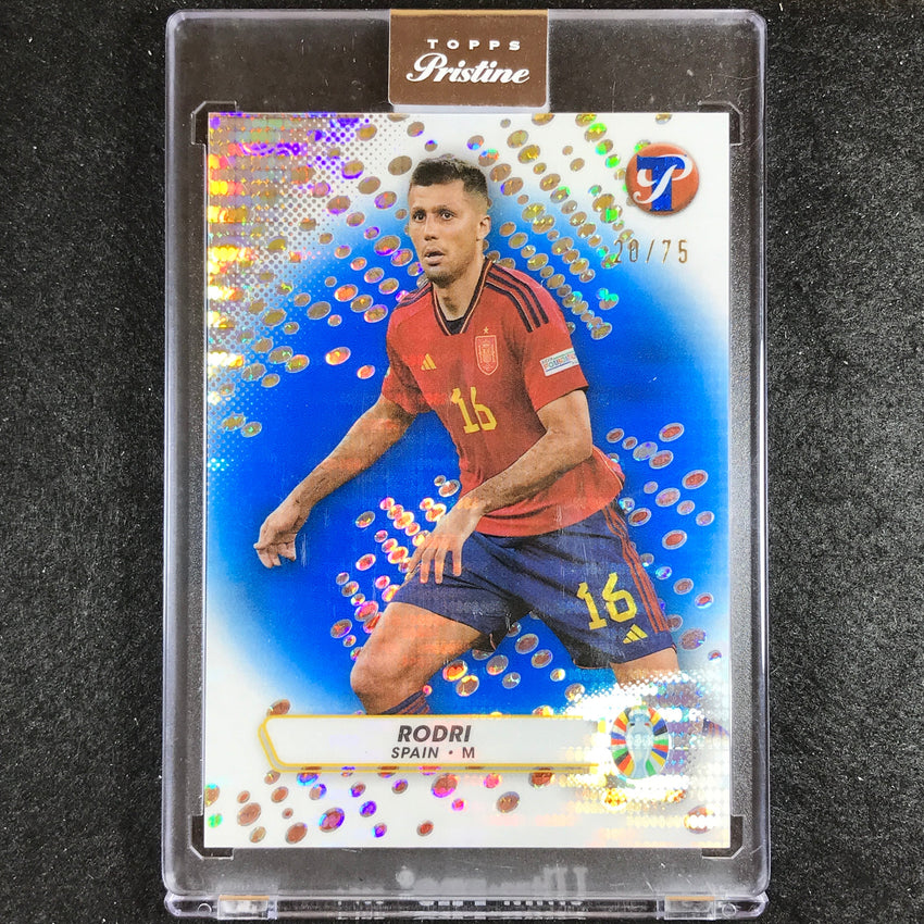 2023 Topps Pristine Road to Euro RODRI Pristine Blue 20/75 No. 167