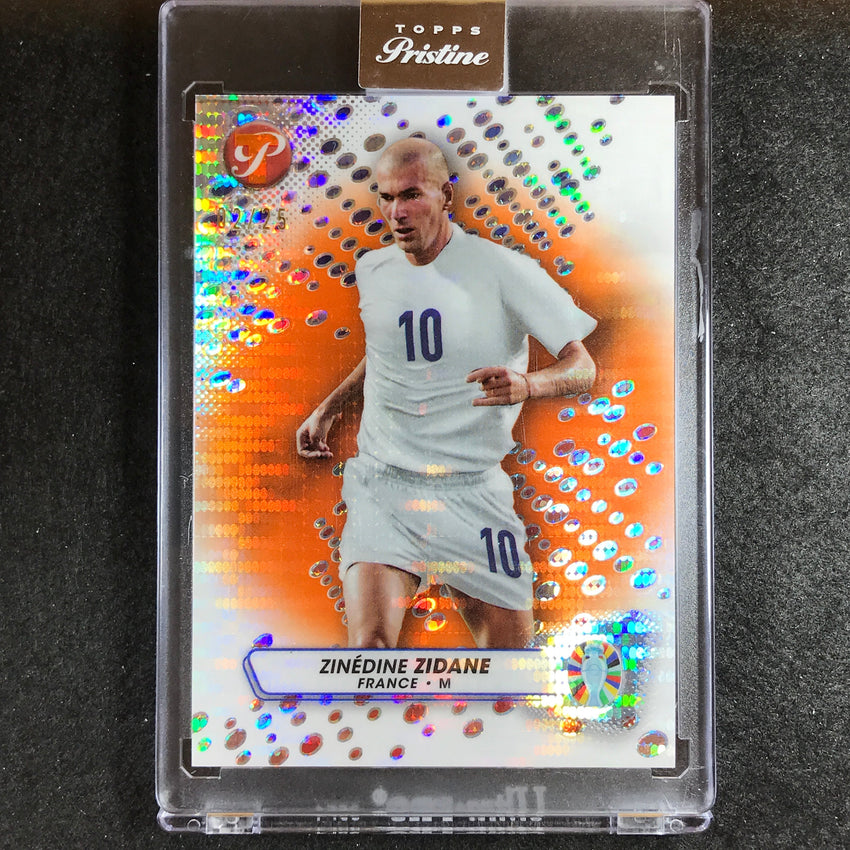 2023 Topps Pristine Road to Euro ZINEDINE ZIDANE Pristine Orange 2/25 #55