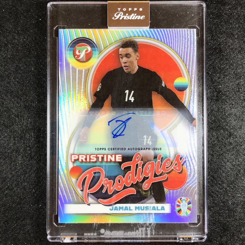 2023 Topps Pristine Road to Euro JAMAL MUSIALA Pristine Prodigies Auto #JM-Cherry Collectables