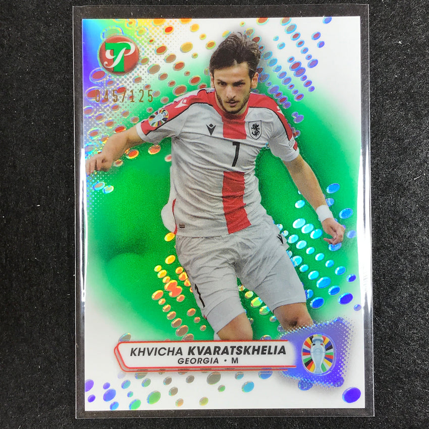 2023 Topps Pristine Road to Euro KHVICHA KVARATSKHELIA Base Green 45/125 #61