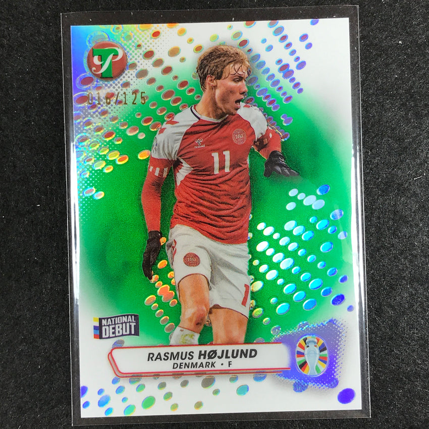 2023 Topps Pristine Road to Euro RASMUS HOJLUND Base Green 16/125 No. 97