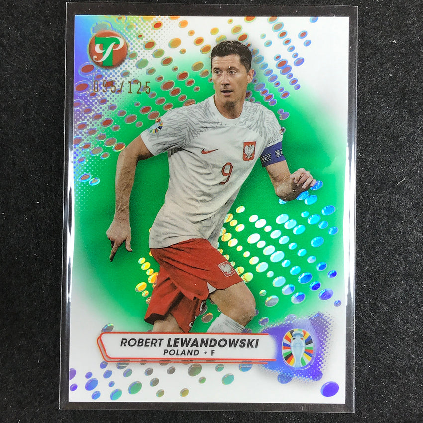2023 Topps Pristine Road to Euro ROBERT LEWANDOWSKI Base Green 95/125 No. 123