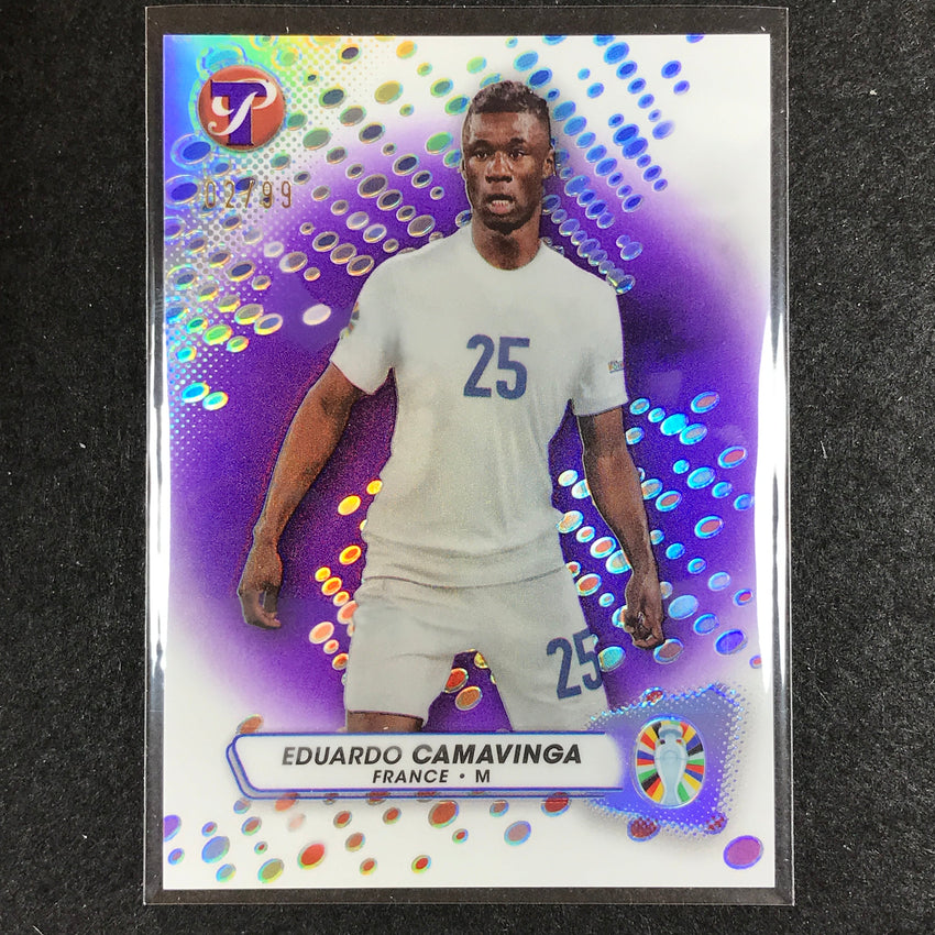 2023 Topps Pristine Road to Euro EDUARDO CAMAVINGA Base Purple 2/99 No. 47