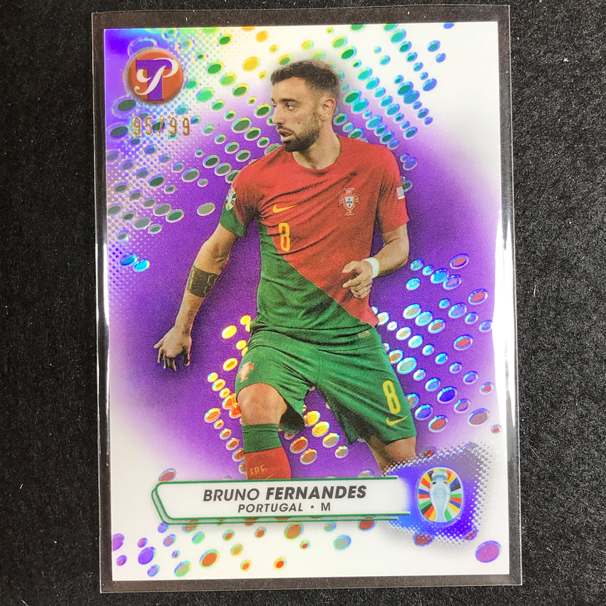 2023 Topps Pristine Road to Euro BRUNO FERNANDES Base Purple 95/99 No. 133