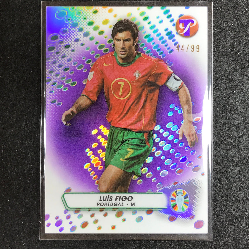 2023 Topps Pristine Road to Euro LUIS FIGO Base Purple 44/99 No. 136