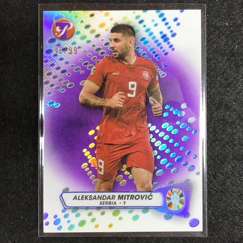 2023 Topps Pristine Road to Euro ALEKSANDAR MITROVIC Base Purple 71/99 No. 155