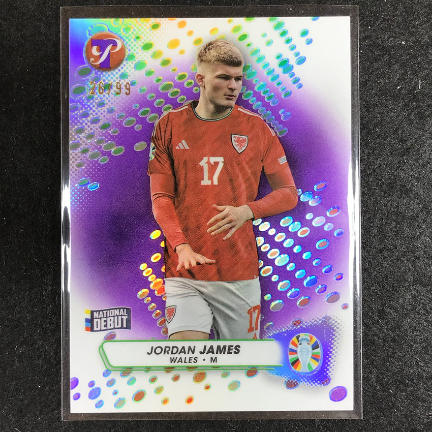 2023 Topps Pristine Road to Euro JORDAN JAMES Base Purple 26/99 #165