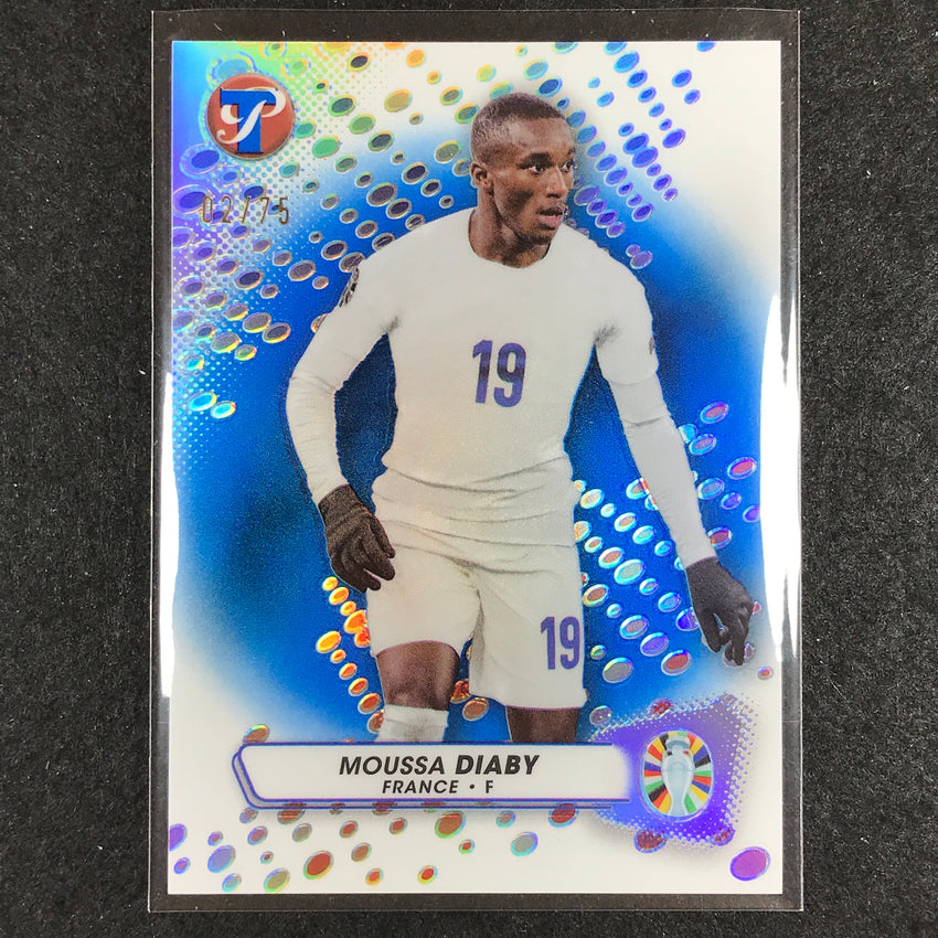 2023 Topps Pristine Road to Euro MOUSSA DIABY Base Blue 2/75 #58