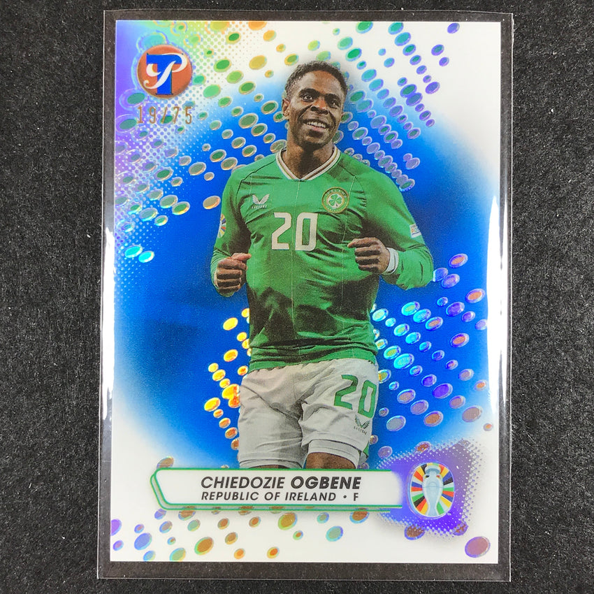 2023 Topps Pristine Road to Euro CHIEDOZIE OGBENE Base Blue 19/75 #147
