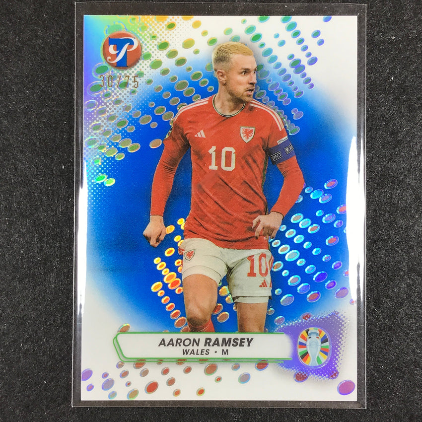2023 Topps Pristine Road to Euro AARON RAMSEY Base Blue 30/75 #198