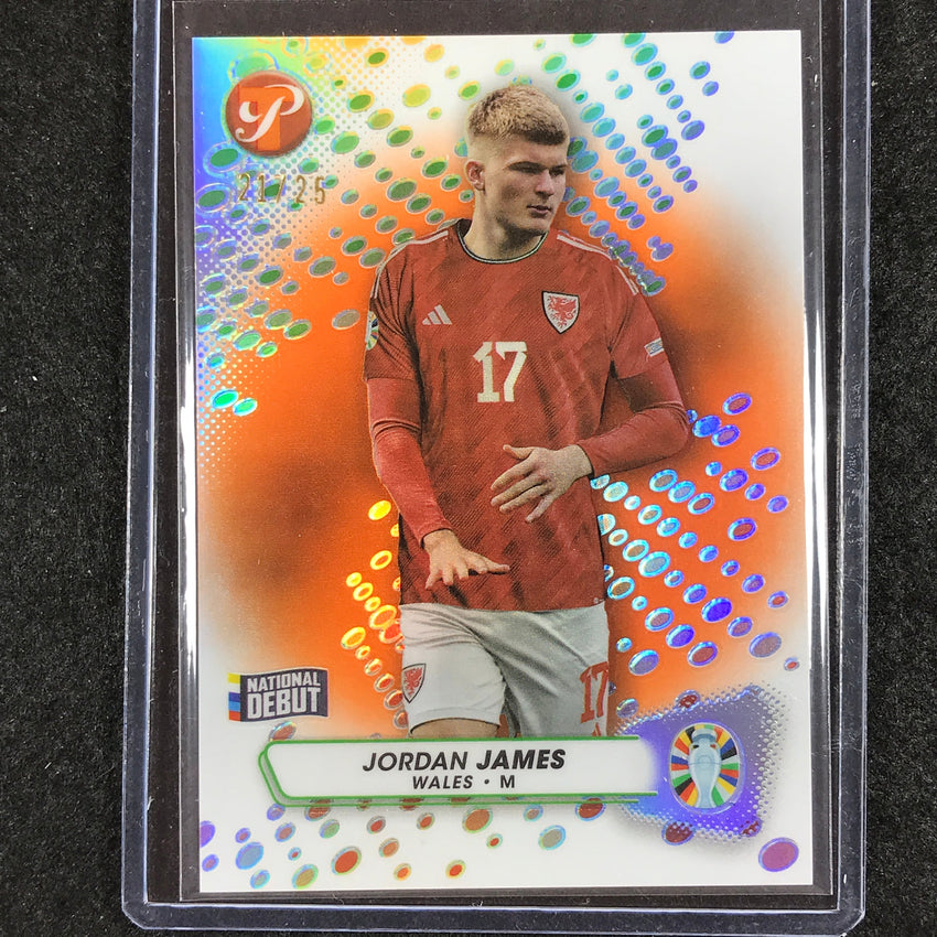 2023 Topps Pristine Road to Euro JORDAN JAMES Base Orange 21/25