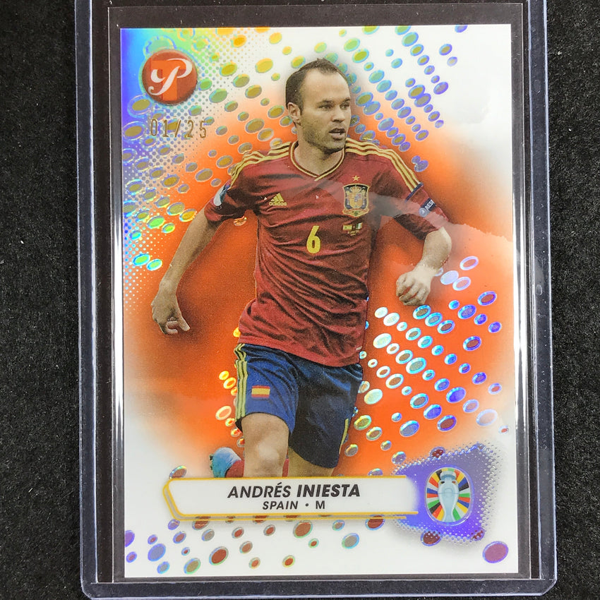 2023 Topps Pristine Road to Euro ANDRES INIESTA Base Orange 1/25