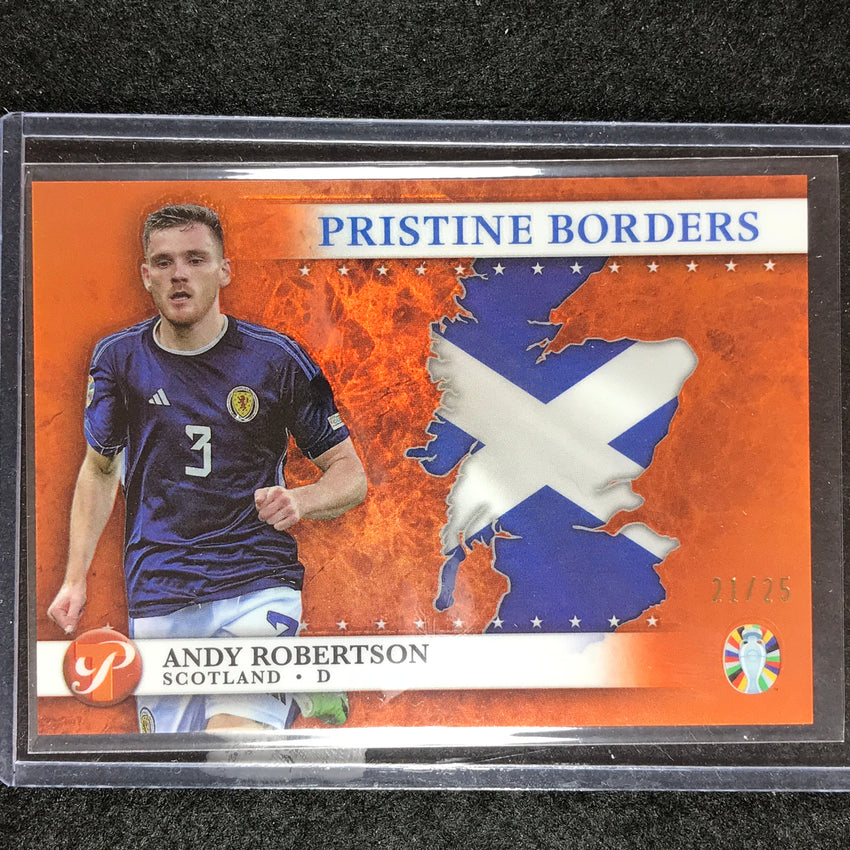 2023 Topps Pristine Road to Euro ANDY ROBERTSON Pristine Borders Orange 21/25