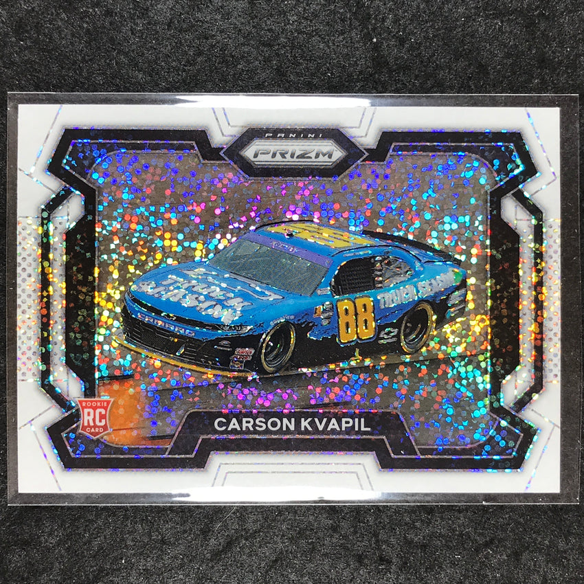 2024 Prizm NASCAR Racing CARSON KVAPIL Rookie Base Rides White Sparkle #85