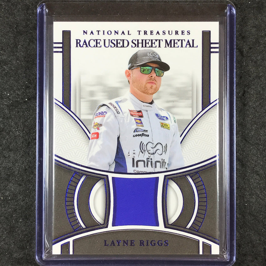 2024 National Treasures Racing LAYNE RIGGS Race Used Sheet Metal Blue 48/75
