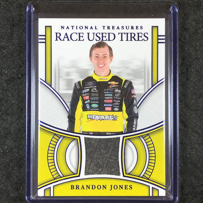 2024 National Treasures Racing BRANDON JONES Race Used Tires Relic Blue 1/75