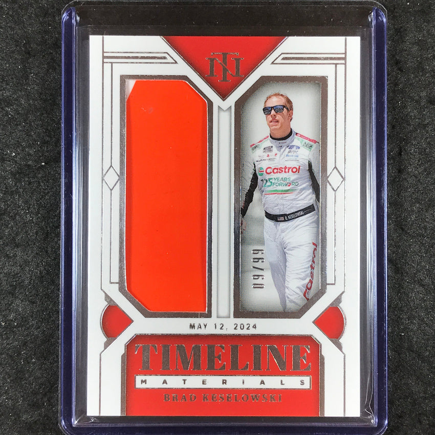 2024 National Treasures Racing BRAD KESELOWSKI Timeline Materials Relic 9/99