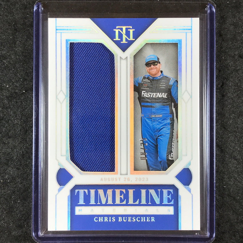 2024 National Treasures Racing CHRIS BUESCHER Timeline Materal Patch Silver 8/25