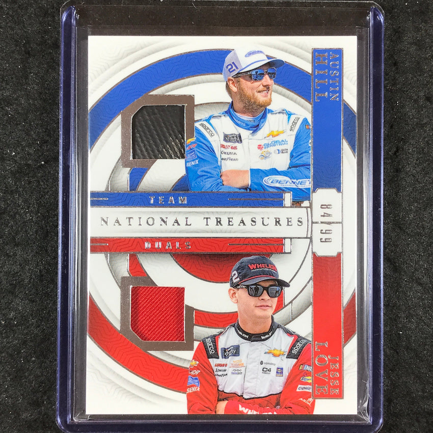 2024 National Treasures Racing AUSTIN HILL JESSE LOVE Team Duals Relic 84/99