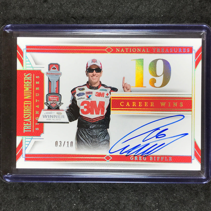 2024 National Treasures Racing GREG BIFFLE Treasured Numbers Auto Gold 3/10