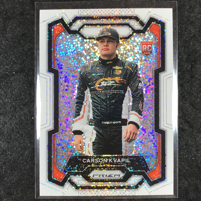 2024 Prizm NASCAR Racing CARSON KVAPIL Rookie Base White Sparkle #85