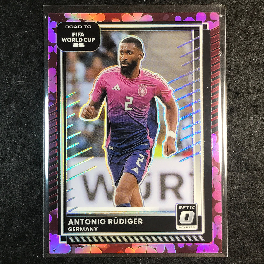 2025-26 Donruss Road to FIFA World Cup ANTONIO RUDIGER Optic Plum Blossom #29