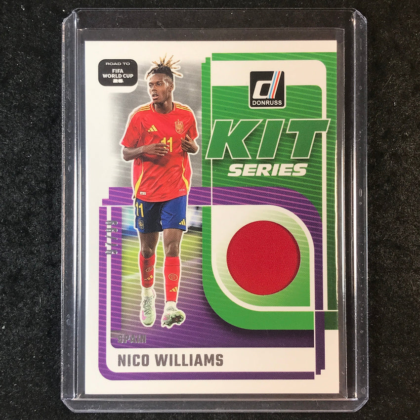 2025-26 Donruss Road to World Cup NICO WILLIAMS Kit Series Jersey Silver 97/99