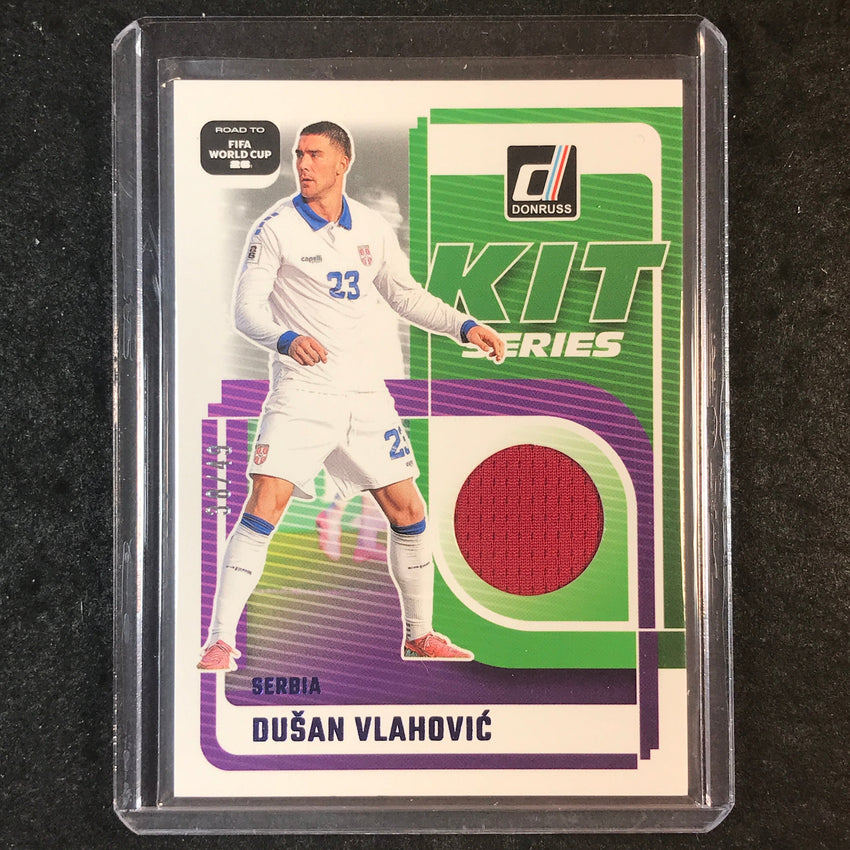 2025-26 Donruss Road to World Cup DUSAN VLAHOVIC Kit Series Jersey Blue 38/49