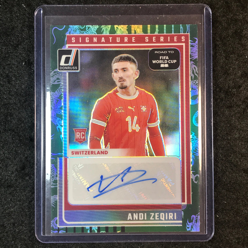 2025-26 Donruss Road to World Cup ANDI ZEQIRI Series Rookie Auto Dragon 44/299