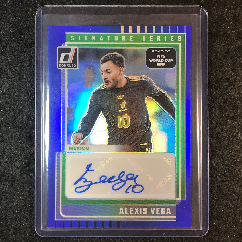 2025-26 Donruss Road to World Cup ALEXIS VEGA Signature Series Auto Blue 143/199