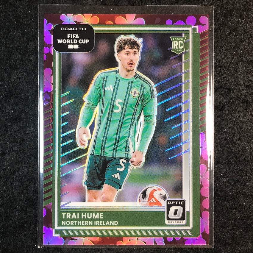 2025-26 Donruss Road to FIFA World Cup TRAI HUME Rookie Optic Plum Blossom #46