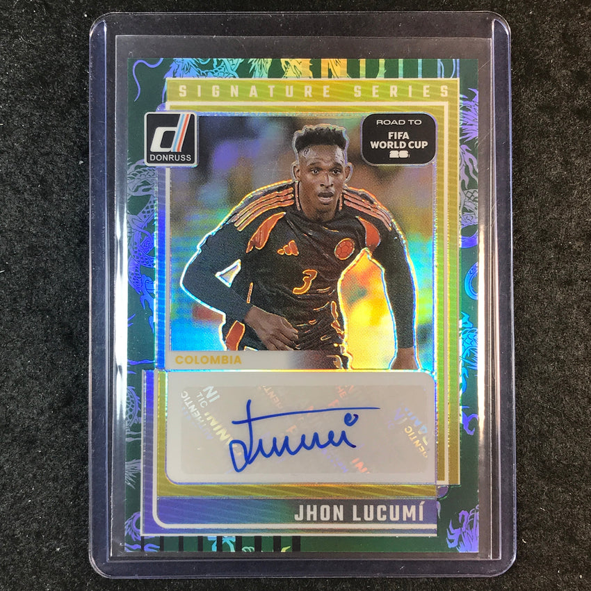 2025-26 Donruss Road to World Cup JHON LUCUMI Signature Series Auto Dragon 45/99