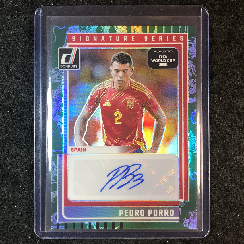 2025-26 Donruss Road to World Cup PEDRO PORRO Signature Series Auto Dragon 65/99