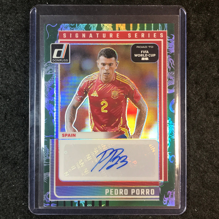 2025-26 Donruss Road to World Cup PEDRO PORRO Signature Series Auto Dragon 96/99