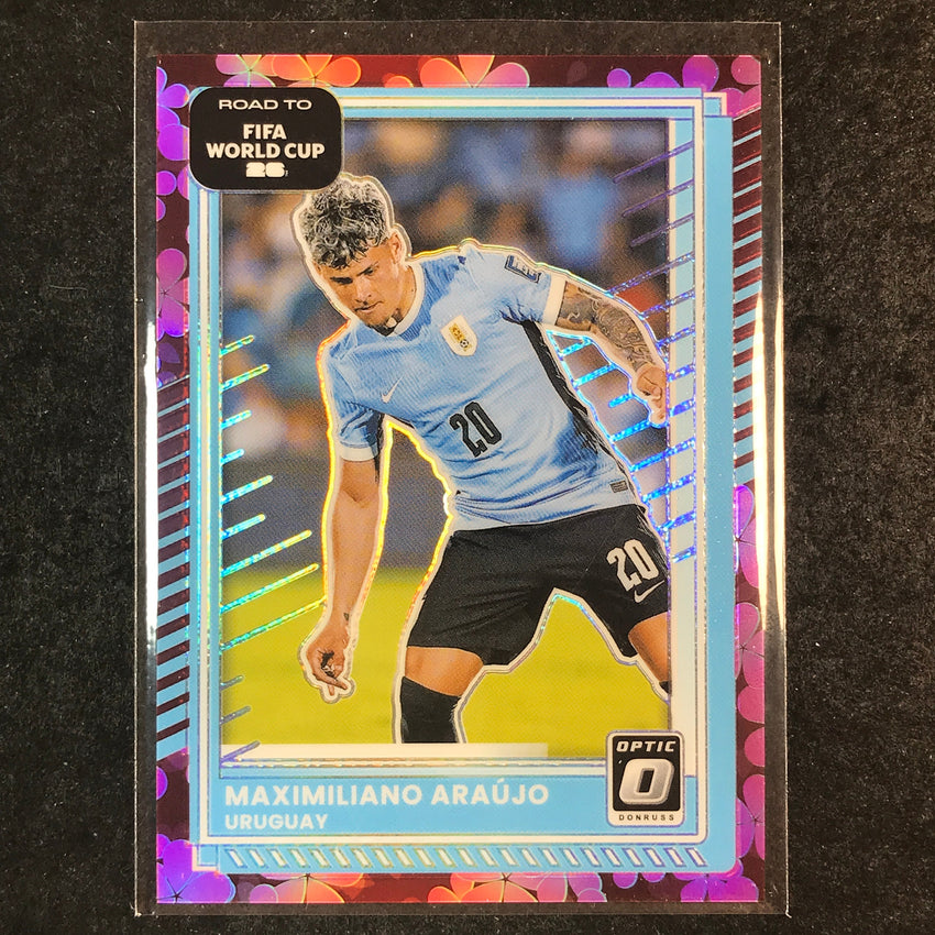 2025-26 Donruss Road to FIFA World Cup MAXIMILIANO ARAUJO Optic Plum Blossom #48