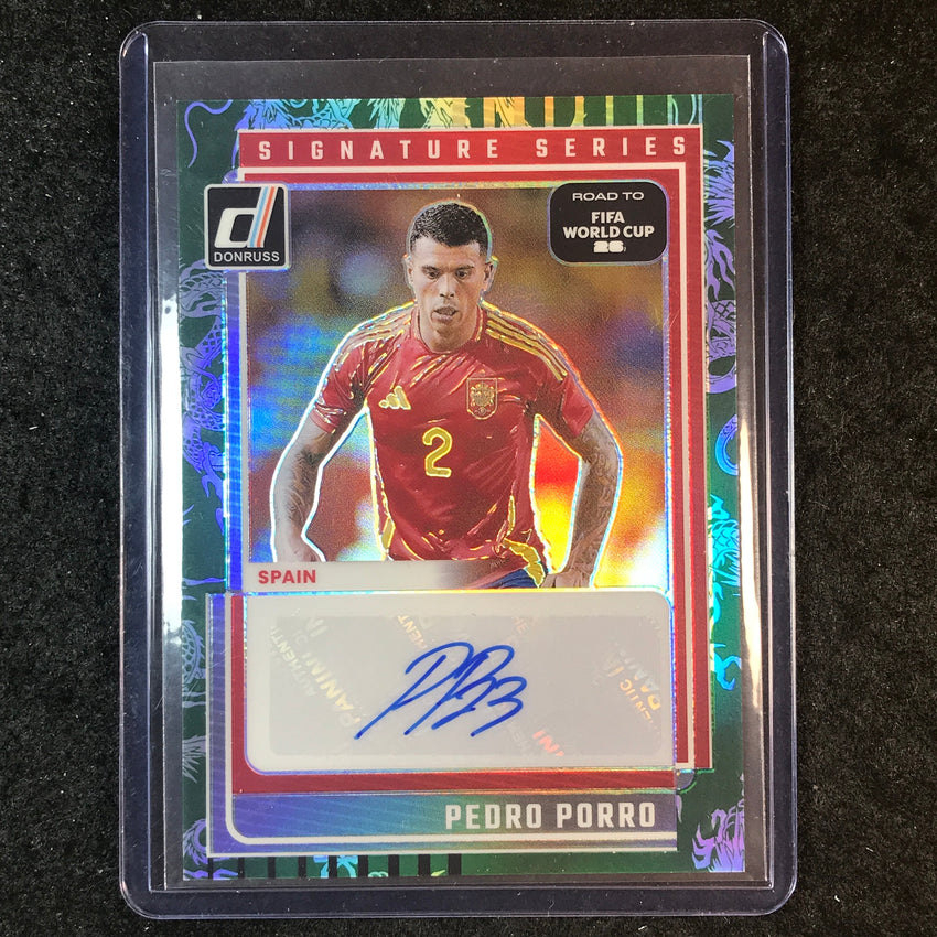 2025-26 Donruss Road to World Cup PEDRO PORRO Signature Series Auto Dragon 97/99