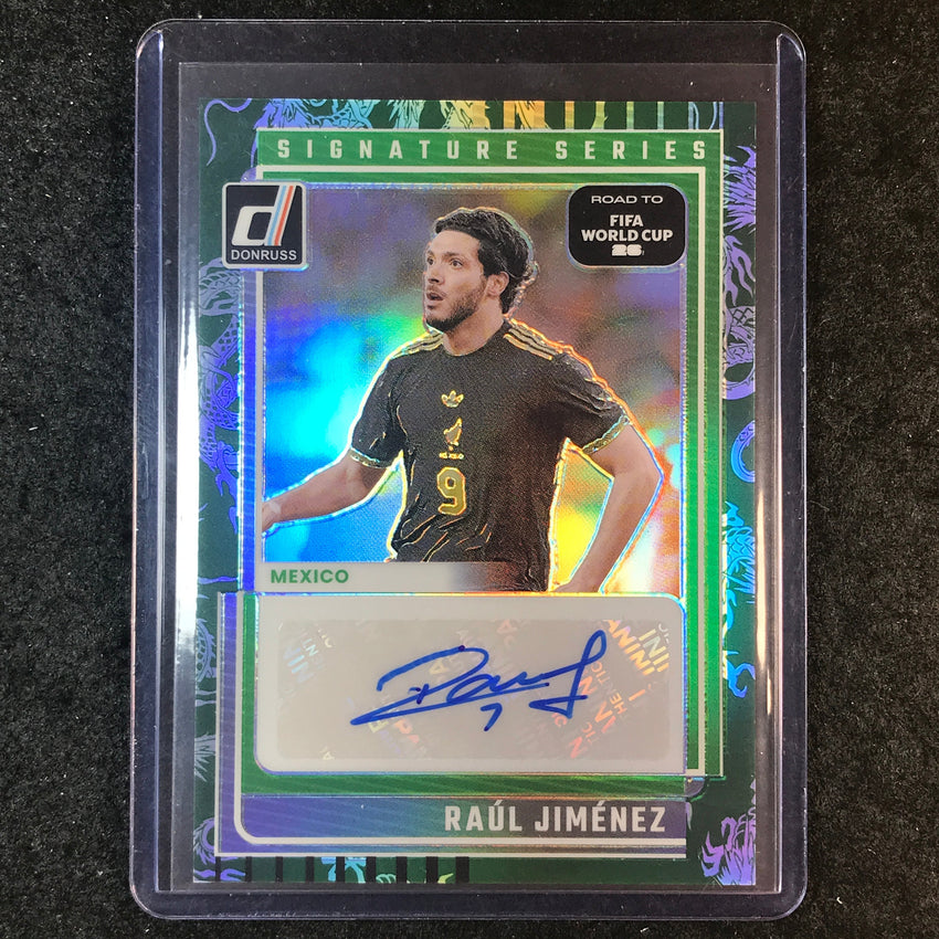 2025-26 Donruss Road to World Cup RAUL JIMENEZ Series Auto Dragon 52/99