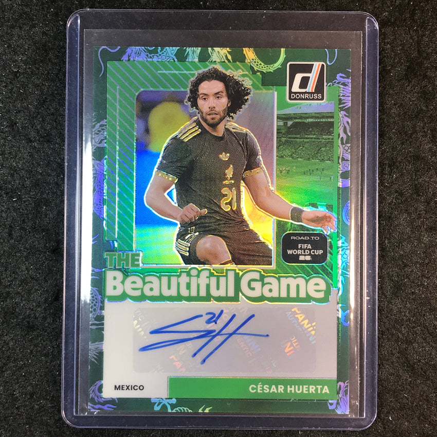 2025-26 Donruss Road to World Cup CESAR HUERTA Beautiful Game Auto Dragon 58/99