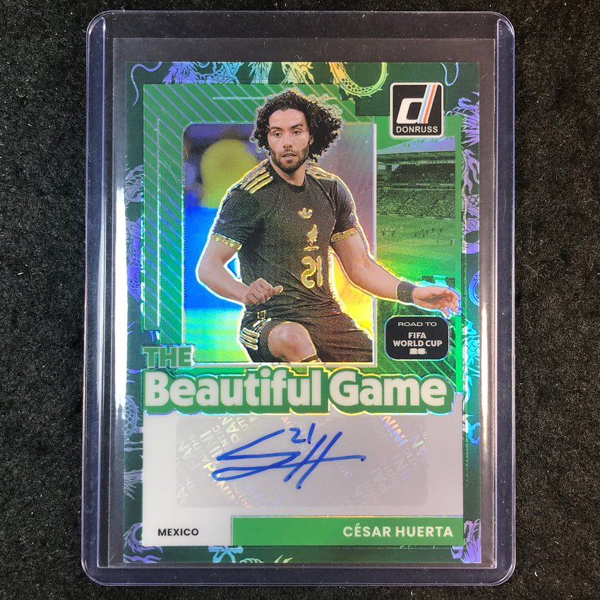 2025-26 Donruss Road to World Cup CESAR HUERTA Beautiful Game Auto Dragon 71/99