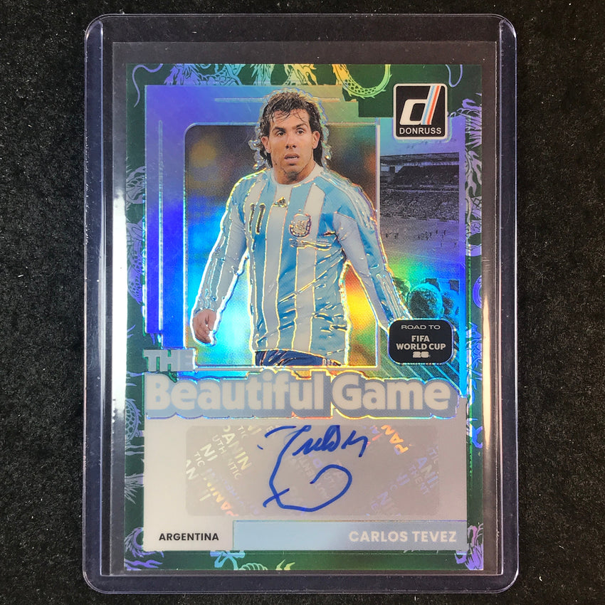 2025-26 Donruss Road to World Cup CARLOS TEVEZ Beautiful Game Auto Dragon 27/99