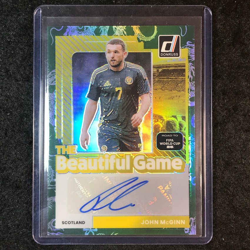 2025-26 Donruss Road to World Cup JOHN MCGINN Beautiful Game Auto Dragon 22/99