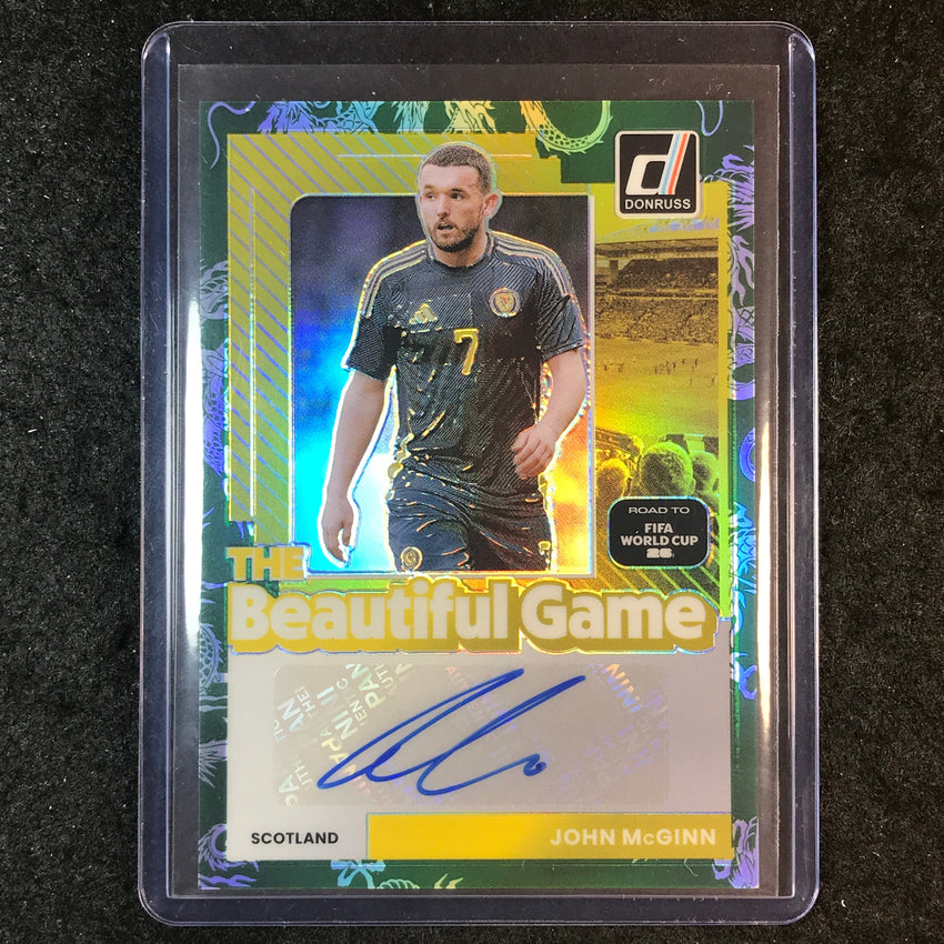 2025-26 Donruss Road to World Cup JOHN MCGINN Beautiful Game Auto Dragon 33/99