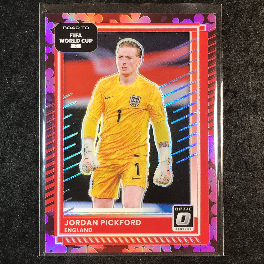 2025-26 Donruss Road to FIFA World Cup JORDAN PICKFORD Optic Plum Blossom #64