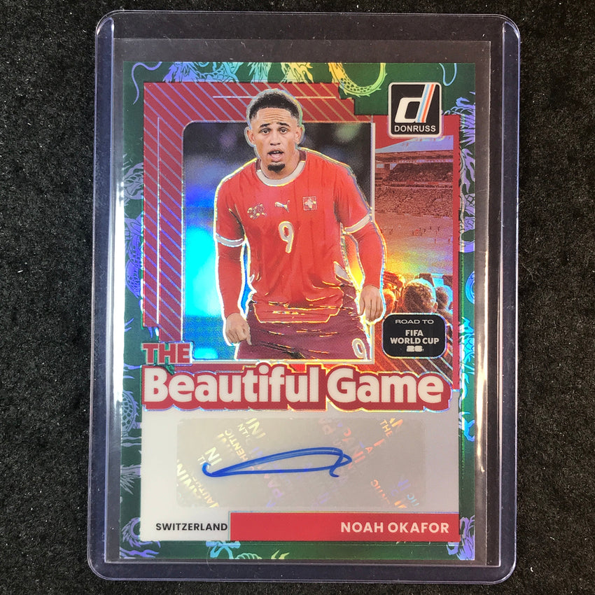 2025-26 Donruss Road to World Cup NOAH OKAFOR Beautiful Game Auto Dragon 36/99