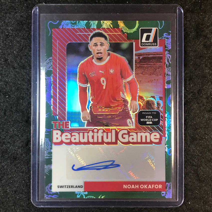2025-26 Donruss Road to World Cup NOAH OKAFOR Beautiful Game Auto Dragon 74/99
